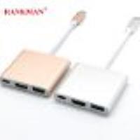 Rankman Type C USB C vers HDMI USB-C USB3.0 convertisseur Thunderbolt 3 vers HDMI adaptateur Hub 108