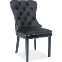 AMANDI - Magnifique chaise en velours salon salle à manger - Dimensions 98x56x45 cm - Structure en b