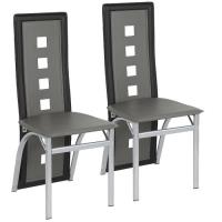 Haute Qualité Chaises de Salle à Manger lot de 8 - Design Contemporain - Chaise de Cuisine Gris et N