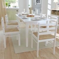 Lot de chaises de salle à manger - Style contemporain Scandinave chaise Cuisine 6 pcs Carrée Bois Bl