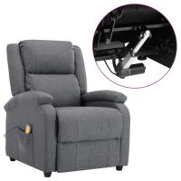 STAR®8823 Chaise de relax de luxe BEST Fauteuil inclinable électrique de massage Gris foncé Tissu ,t