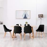 Style Essentiel - Lot de 6 Chaises, Chaise de salle à manger, Salon & Salle à Manger & Cuisine, Noir