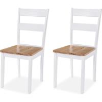 Maison® Lot de 2 Chaises de salle à manger Chaise de Salon Moderne Fauteuil Chaise de cuisine Blanc 
