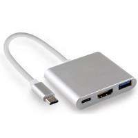 MyGadget Adaptateur USB C Multiport - HDMI - Type C - 3.0 - Convertisseur pour Apple MacBook 12, Pro