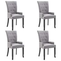 [Style Campagne] 24850 Lot de 4 Chaises à dîner - Chaise à dîner - Chaise de salle à manger avec acc