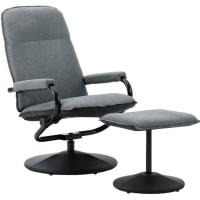 Moderne - Fauteuil Relaxation inclinable avec repose-pied - Fauteuil Relax Confortable Gris clair Ti