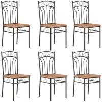 Lot de 6 chaises de salle à manger - Style contemporain Scandinave chaise Cuisine 6 pcs 40 x 48 x 86