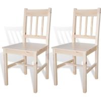 2 x Chaises de salle à manger Professionnel - Chaise de cuisine Chaise Scandinave - Bois de pin &707