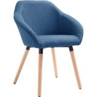 Chaise de salle à manger - Fauteuil de cuisine - Chaise à dîner Bleu Tissu Nouveau  *229465