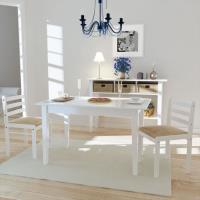 Lot de chaises de salle à manger - Style contemporain Scandinave chaise Cuisine 2 pcs Carrée Bois Bl