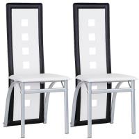 QIAN - 2PCS Chaise pour Cuisine ou Salle à Manger Design Moderne - Assise rembourrée en Simili cuir 