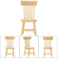 TMISHION Chaise de maison de poupée Chaise de salle à manger en bois modèle de meubles miniatures po