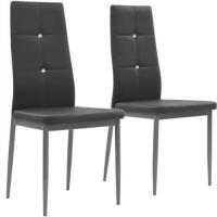 DX20074-Lot de chaises de salle à manger - Style contemporain Scandinave chaise Cuisine 2 pcs Cuir a