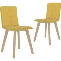 2 x Chaises de salle à manger Professionnel - Chaise de cuisine Chaise Scandinave - Jaune moutarde T