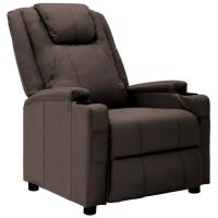 Fauteuil relax WORD - Fauteuil de Salon Moderne inclinable Marron Similicuir®YAWHDQ®