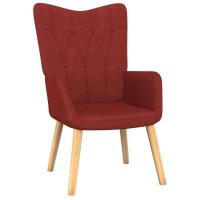 Fauteuil de relax JM - Chaise de relaxation salon 62x68,5x96 cm Rouge bordeaux Tissu 62x68,5x96cm-13