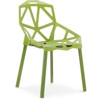 Chaise de salle à manger design Mykonos - PP et métal Vert 56,5