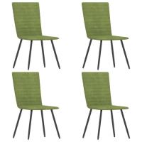 4 x Chaises de salle à manger Professionnel - Chaise de cuisine Chaise Scandinave - Vert Velours &89