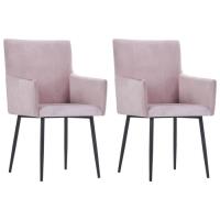 2 x Chaises de salle à manger avec accoudoirs Professionnel - Chaise de cuisine Chaise Scandinave - 