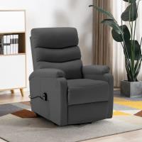 Fauteuil Relaxation inclinable - Fauteuil Relax Confortable Fauteuil Salon Anthracite Similicuir Chi