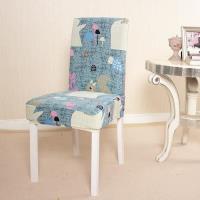Housse de chaise imprimée florale, en Spandex extensible, amovible, lavable, pour salle à manger [F6