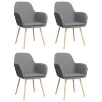 Lot de 4 Chaises de salle à manger - Style Scandinave avec accoudoirs - Fauteuil Chaise de cuisine G