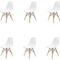 Ensemble de 6 chaises, Design rétro Bois Chaise de Salle à Manger, Chaise de Bureau, Chaise de Salon