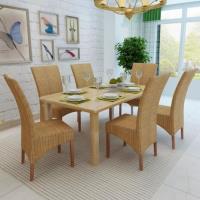 Style Élégance Chic - Lot de 6 Chaises de salle à manger - Chaise de cuisine Chaise à dîner - Marron