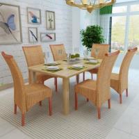 Style Élégance Chic - Lot de 6 Chaises de salle à manger - Chaise de cuisine Chaise à dîner Marron -