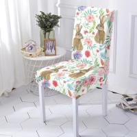 Housse de chaise élastique Happy pâques, couvre-siège extensible, amovible, serré, enveloppé, pour s