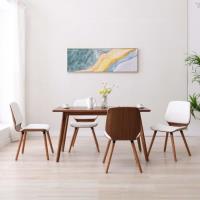 Lot de 4 Chaises Scandinave salle à manger 48 x 62,5 x 85 cm Chaise de Salon cuisine Blanc Similicui