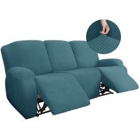 elastique 1 2 3 place canapé relax sofa housse, 8pièces fauteuil relax jacquard housse de canapé pro