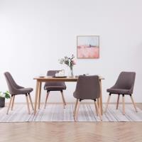 Chic© Pack de 4 Chaises de salle à manger Scandinave - Chaise Salon Chaise à dîner Taupe - Tissu #34