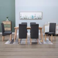 Lot de 6 Chaises de salle à manger - Style Scandinave - Fauteuil Chaise de cuisine - Gris Tissu