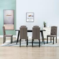 Pack de 6 Chaises de salle à manger - Chaise Salon Chaise à dîner - Taupe - Tissu élégant *924141