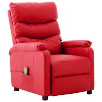 Top Fauteuil Relaxation inclinable Fauteuil Relax - Fauteuil Salon - Rouge Similicuir ?193249