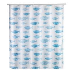 Accessoires de salle de bain Wenko Rideau de douche design marin aqua - polyester - 180 x 200 cm - blanc