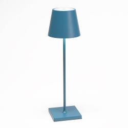 Ailati lampe à poser LED Poldina batterie, portable, bleu