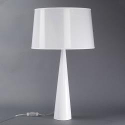Aluminor lampe à poser Totem LT, pied métal, blanc brillant