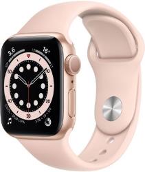 Apple Watch Series 6 GPS, 40mm Boîtier en Aluminium Or avec Bracelet Sport Rose des Sables