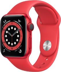 Apple watch Apple Apple Watch Series 6 GPS + Cellular, 40mm boitier aluminium rouge avec bracelet sport rouge