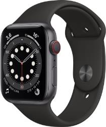 Apple Watch Series 6 GPS + Cellular, 44mm Boîtier en Aluminium Gris Sidéral avec Bracelet 