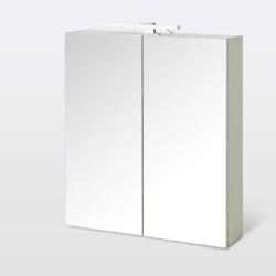 Armoire de salle de bains Indra miroir éclairant L. 60 x H. 67 x P. 14 6 cm