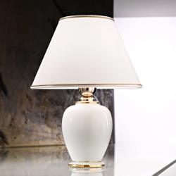 AUSTROLUX BY Kolarz lampe à poser Giardino Avorio en blanc-doré 25cm