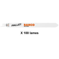 Lot de 100 lames de scie sabre Bimétal Bahco 3940-228-10/14-PR13 spéciale palette