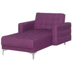 Chaise longue en tissu violet ABERDEEN - BELIANI