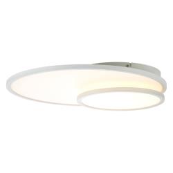 Brilliant plafonnier LED Bility, rond, cadre blanc