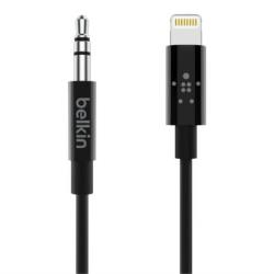 Câble USB [1x Dock Apple mâle Lightning - 1x Jack mâle 3.5 mm] Belkin AV10172bt03-BLK AV10172bt03-BLK 0.90 m noir