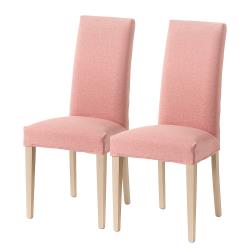 Chaise de salle à manger Freda rose déhoussable avec pieds en bois massif - Kave Home