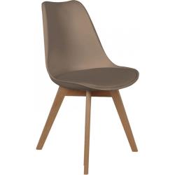 Chaise Scandinave Coque Taupe avec Assise Rembourrée ORKNEY